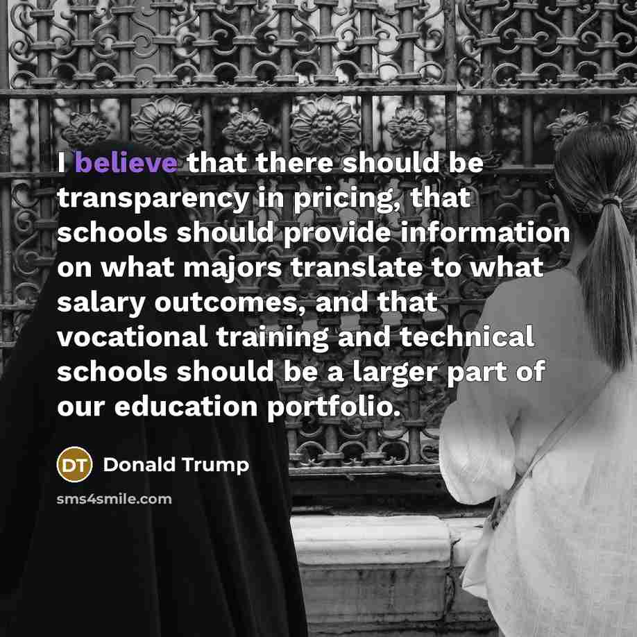 “I believe that there should be transparency in pricing, that…” quote by Donald Trump