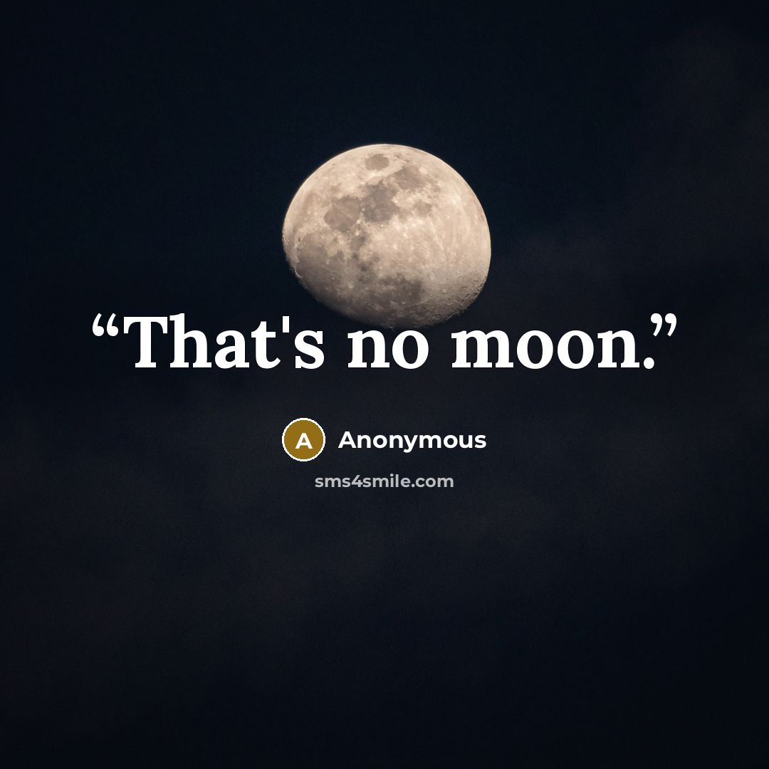 “That's no moon.” quote by Anonymous