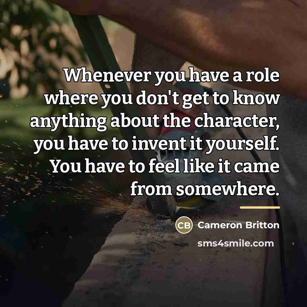 “Whenever you have a role where you don't get to…” quote by Cameron Britton
