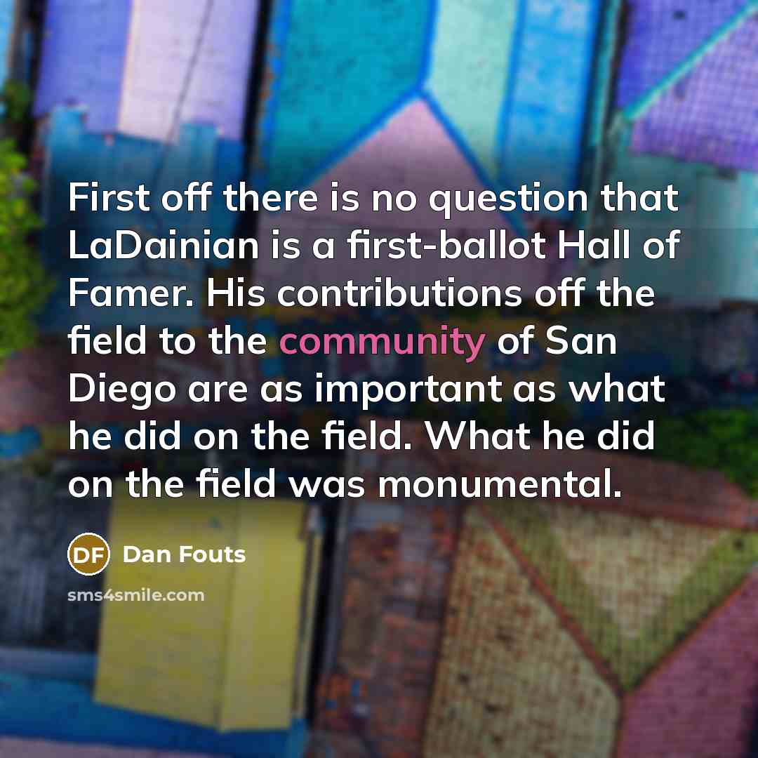 “First off there is no question that LaDainian is a…” quote by Dan Fouts
