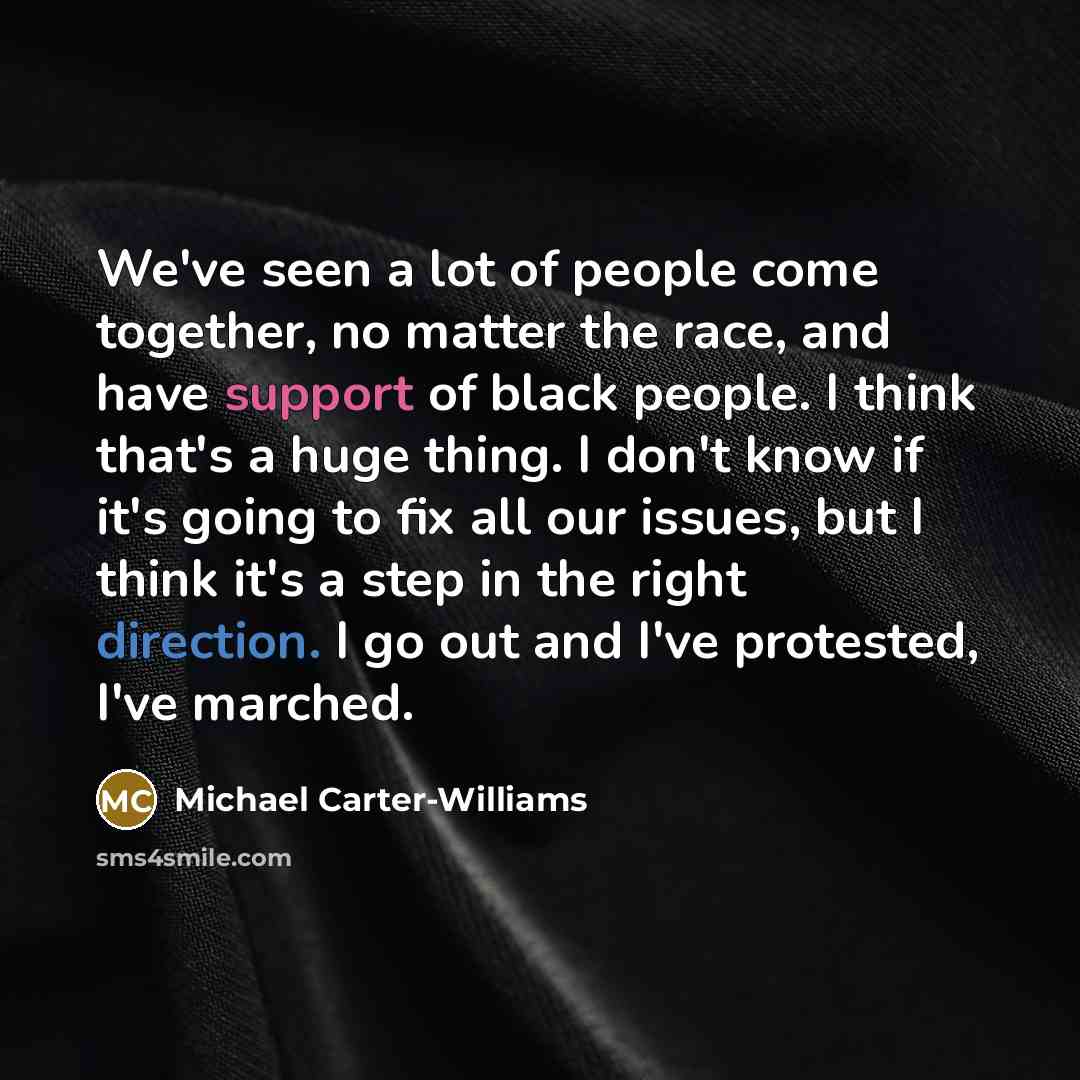 “We've seen a lot of people come together, no matter…” quote by Michael Carter-Williams