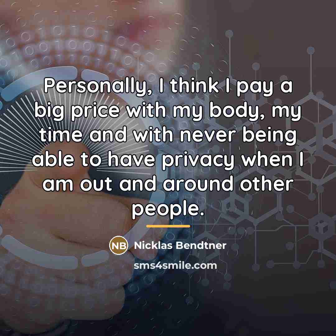“Personally, I think I pay a big price with my…” quote by Nicklas Bendtner
