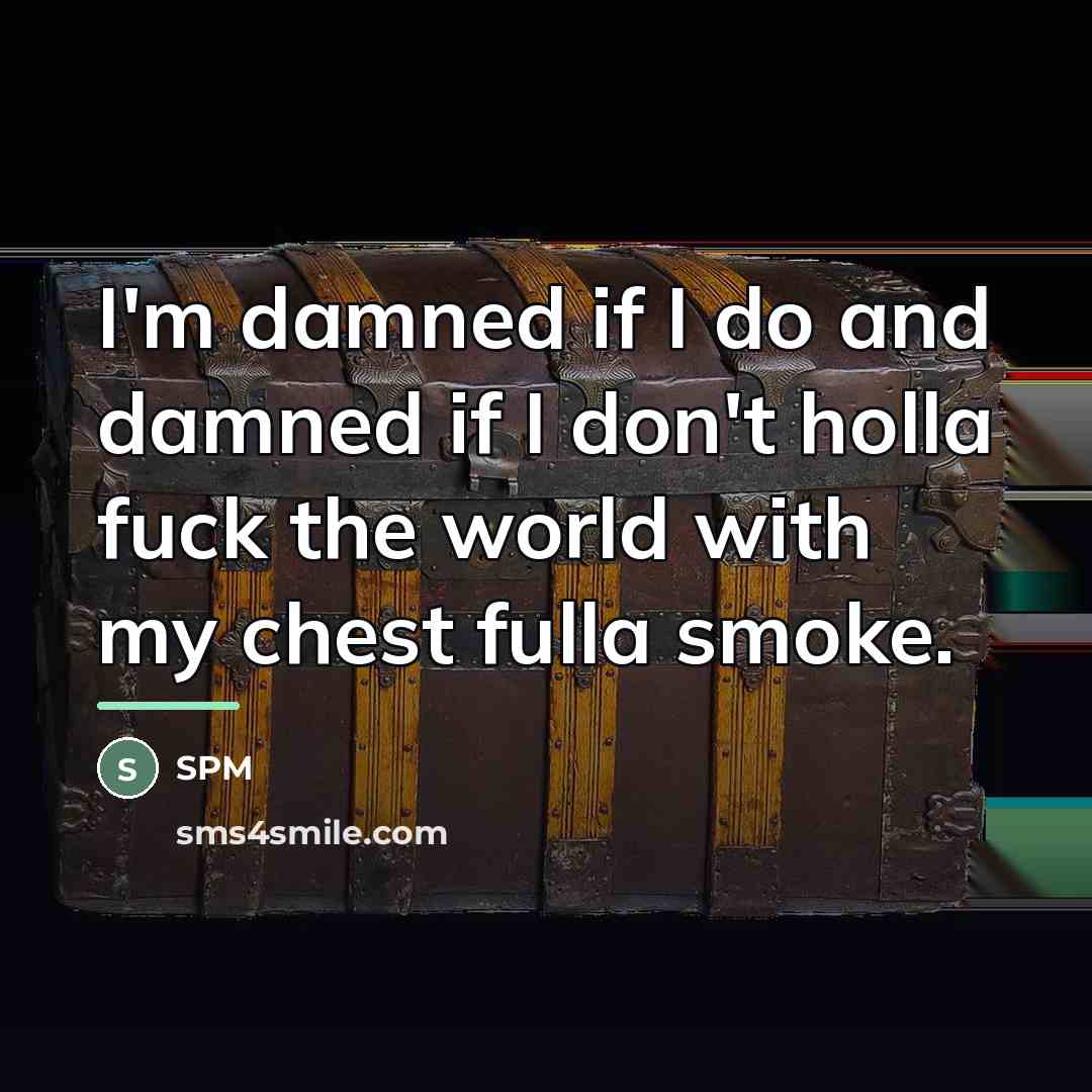 “I'm damned if I do and damned if I don't…” quote by SPM