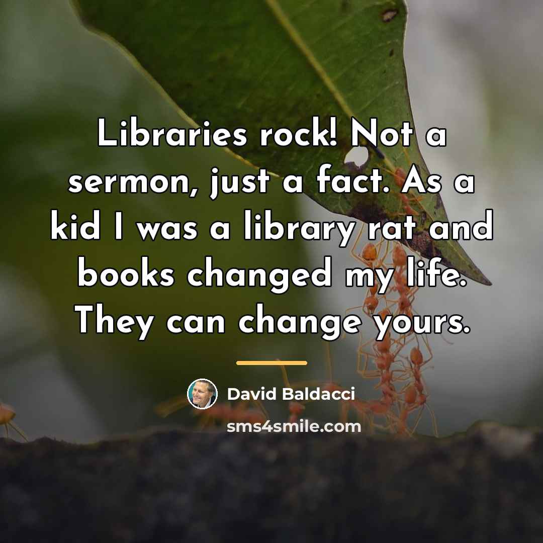 “Libraries rock! Not a sermon, just a fact. As a…” quote by David Baldacci