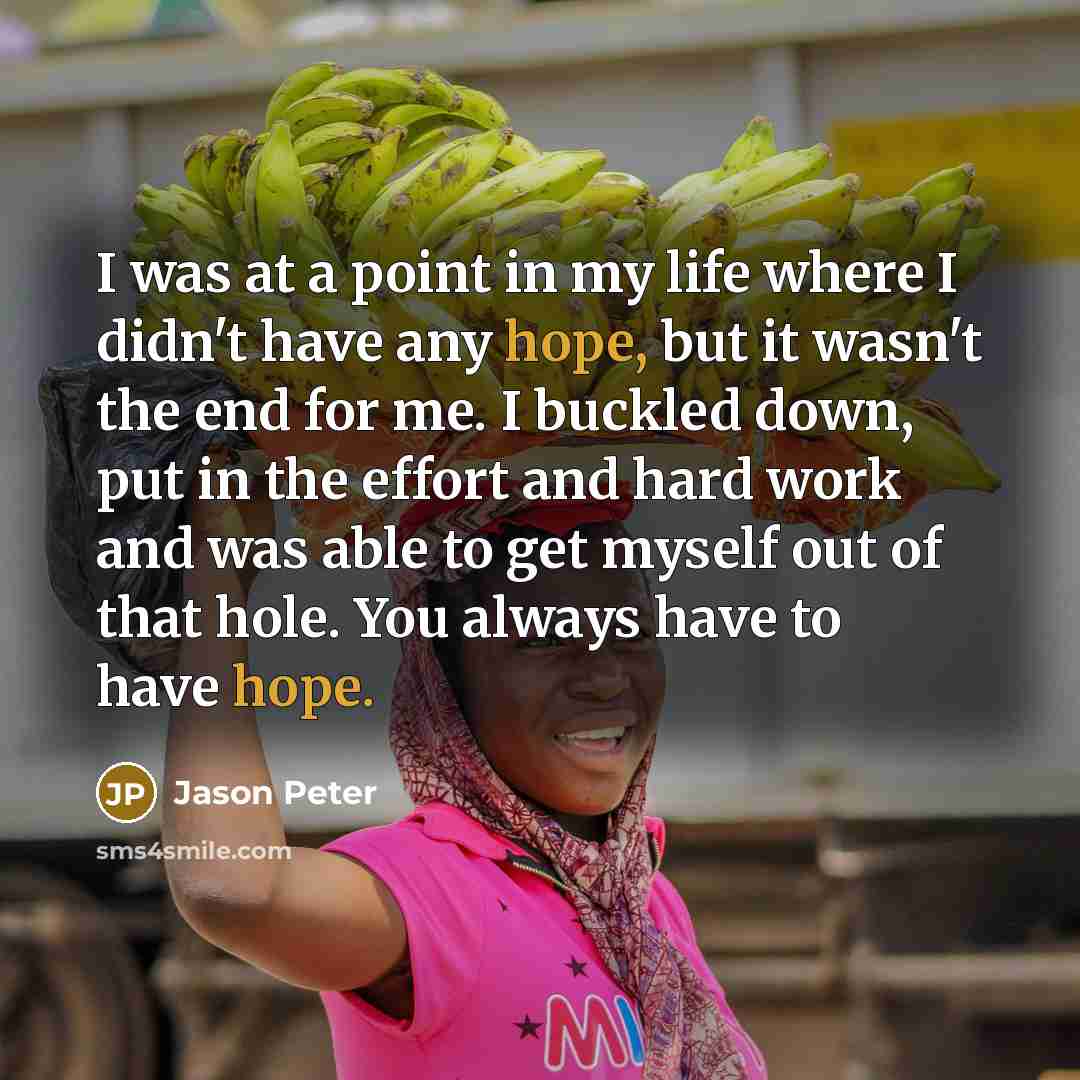 “I was at a point in my life where I…” quote by Jason Peter
