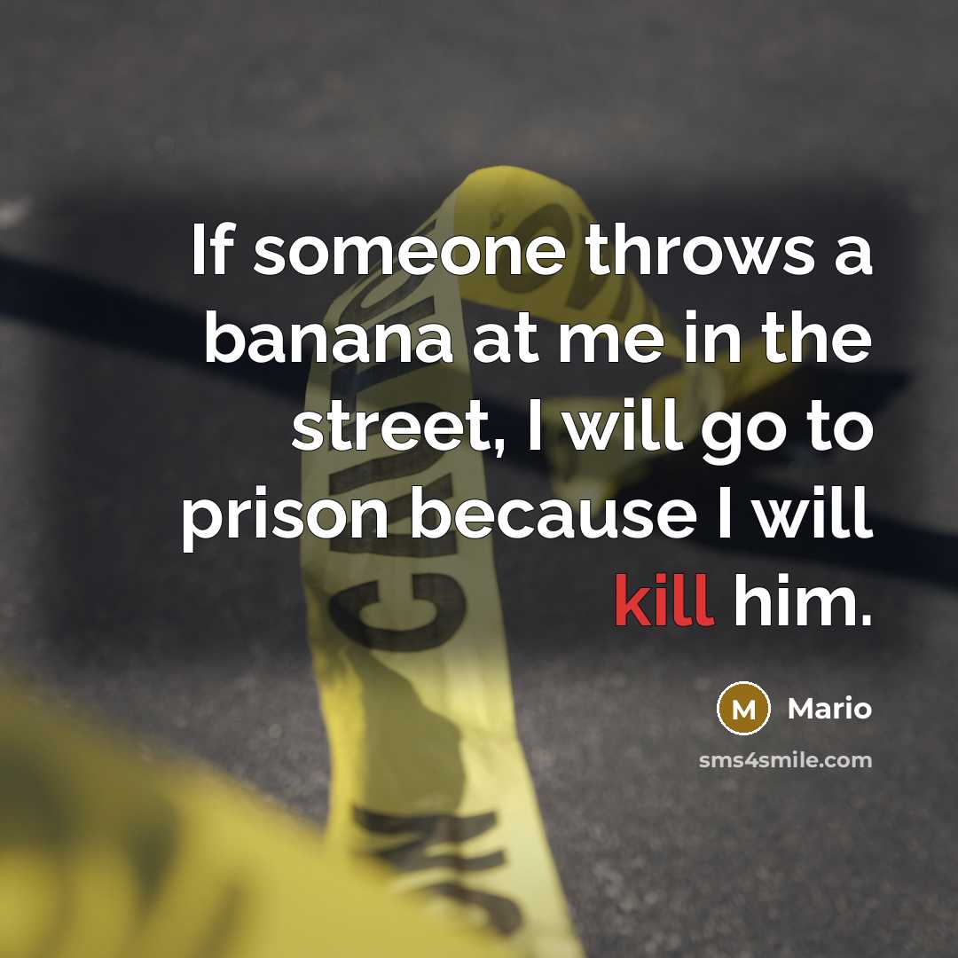 “If someone throws a banana at me in the street,…” quote by Mario