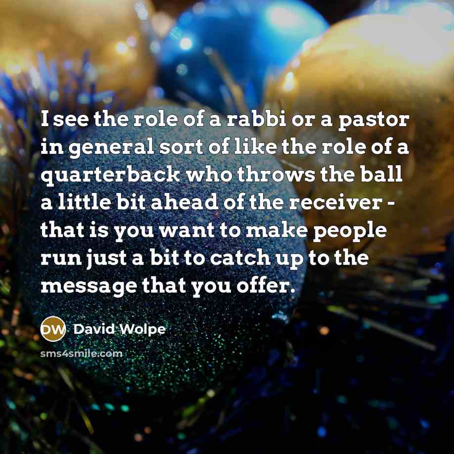 “I see the role of a rabbi or a pastor…” quote by David Wolpe
