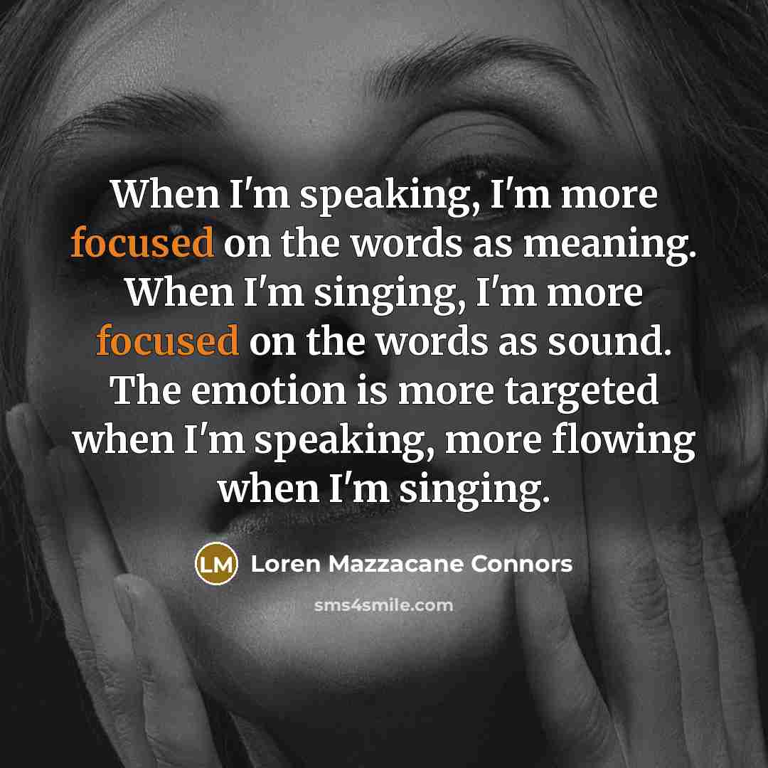 “When I'm speaking, I'm more focused on the words as…” quote by Loren Mazzacane Connors