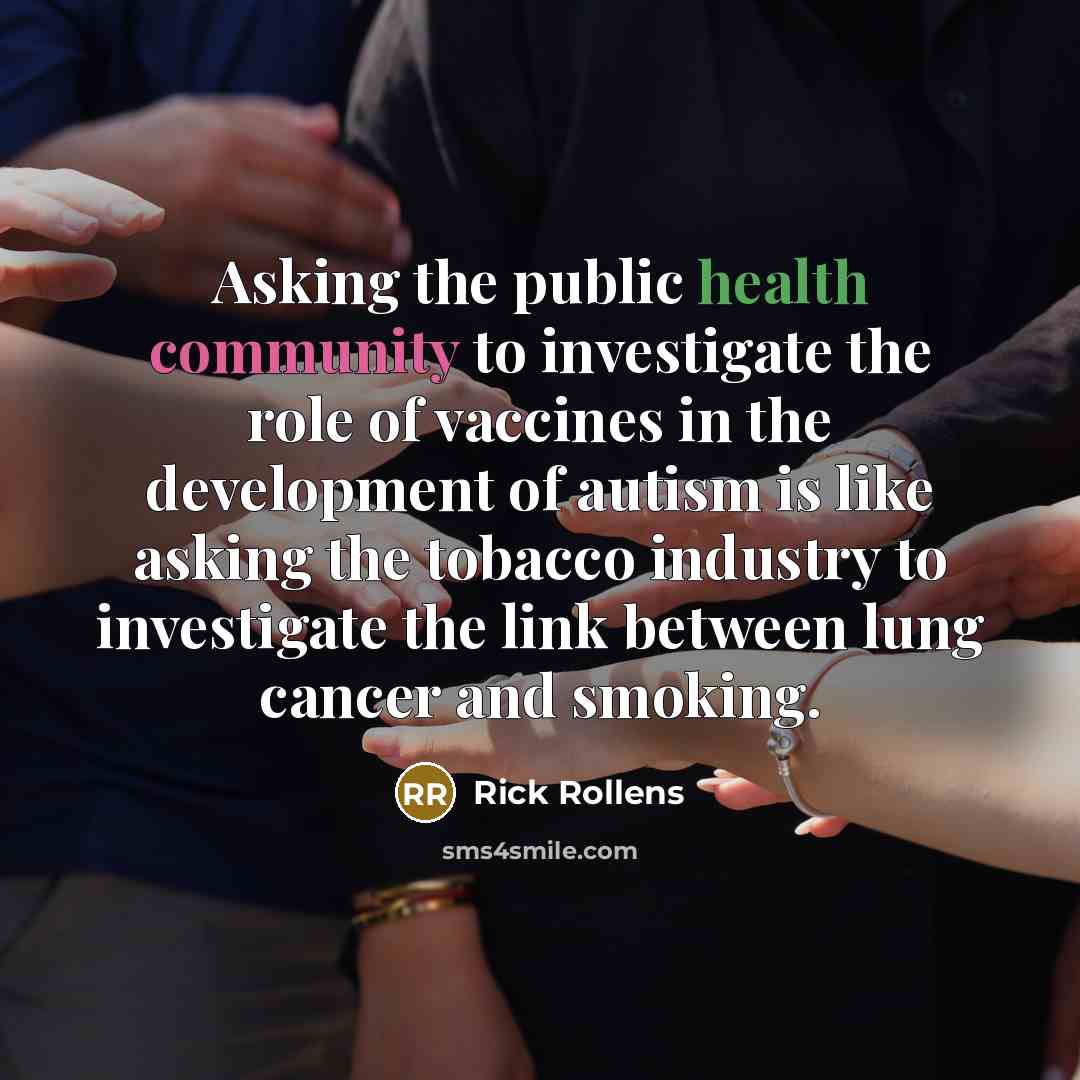“Asking the public health community to investigate the role of…” quote by Rick Rollens