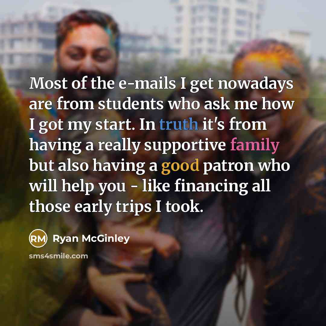 “Most of the e-mails I get nowadays are from students…” quote by Ryan McGinley