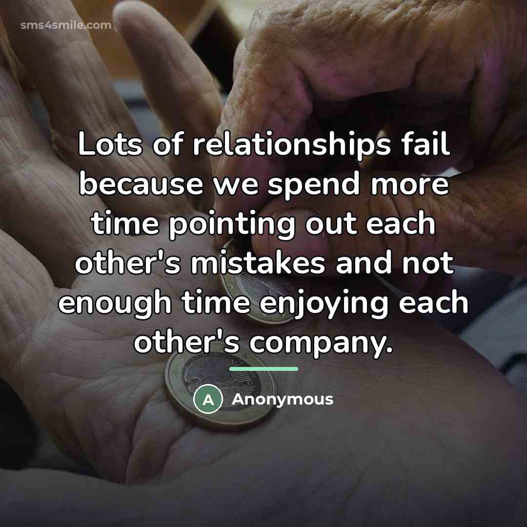 “Lots of relationships fail because we spend more time pointing…” quote by Anonymous