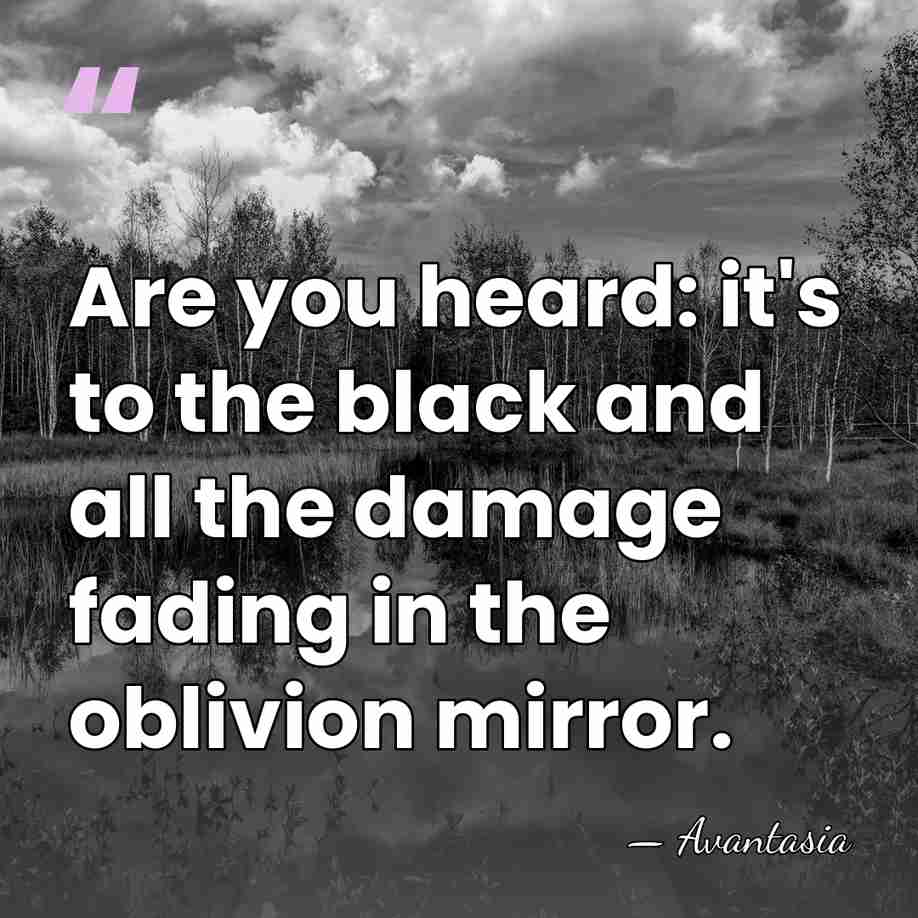 Are you heard: it's to the black and all the damage fading&hellip; - Avantasia