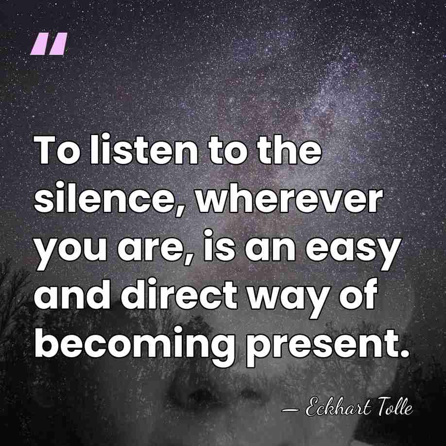 To listen to the silence, wherever you are, is an easy and&hellip; - Eckhart Tolle
