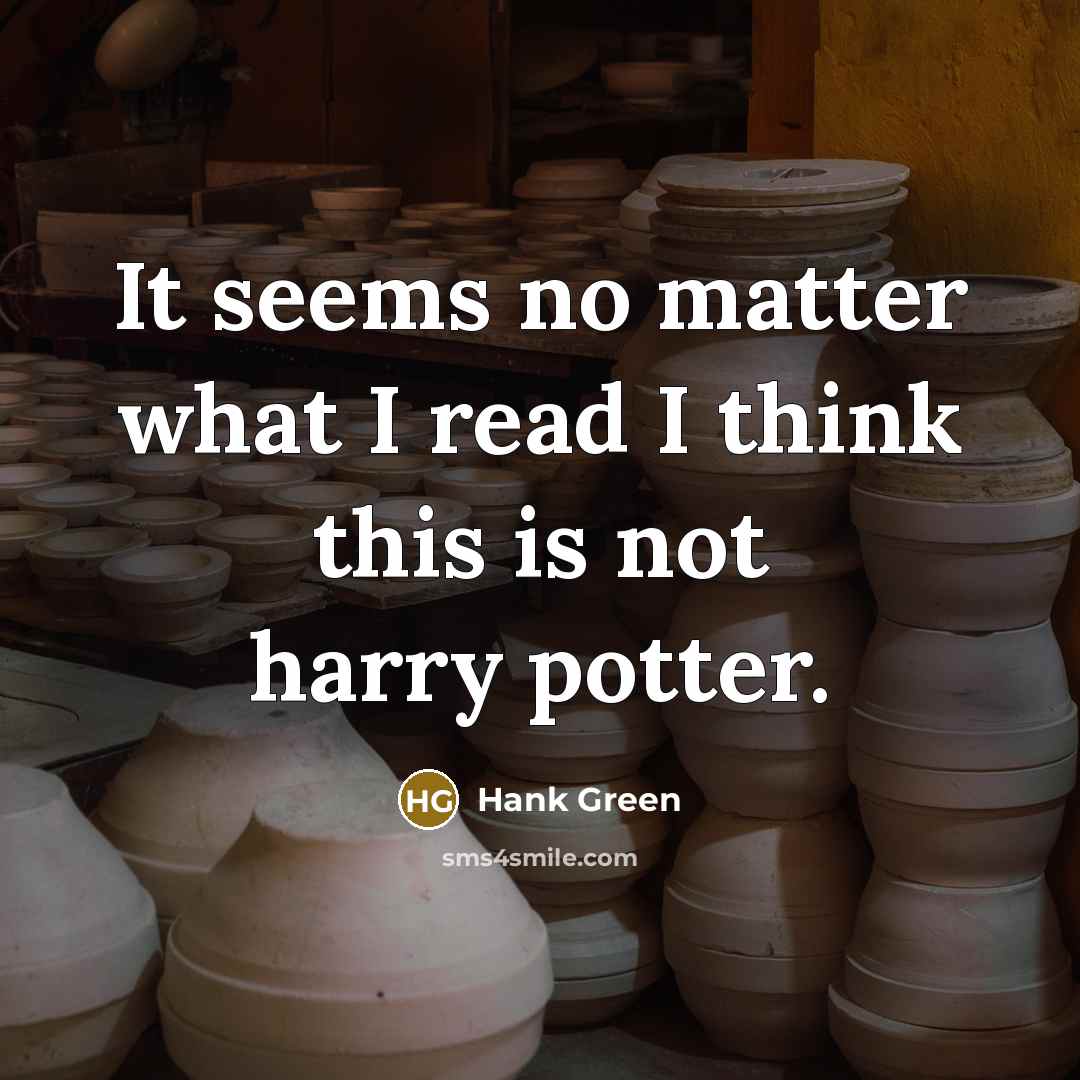 “It seems no matter what I read I think this…” quote by Hank Green