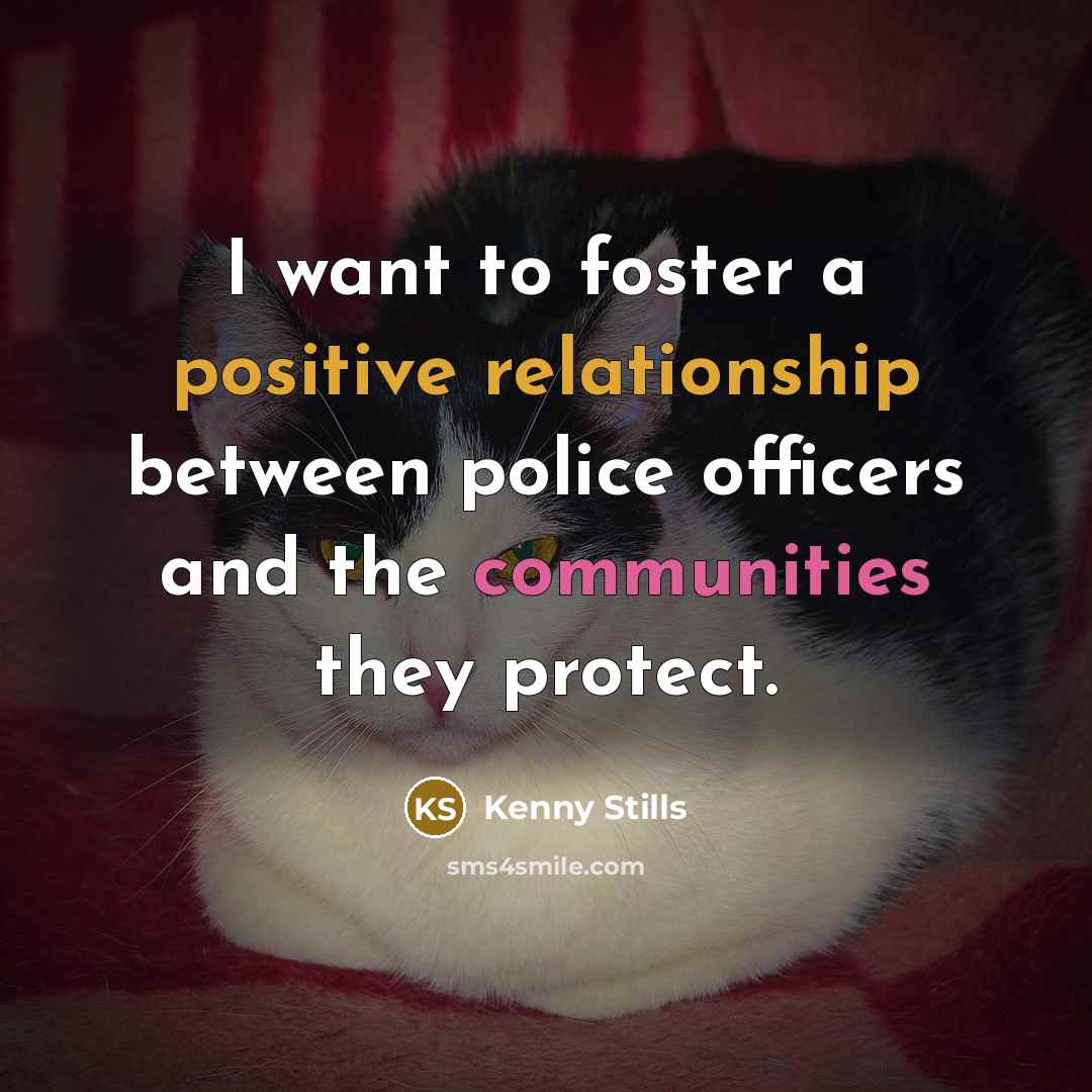 “I want to foster a positive relationship between police officers and the communities they protect.” quote by Kenny Stills