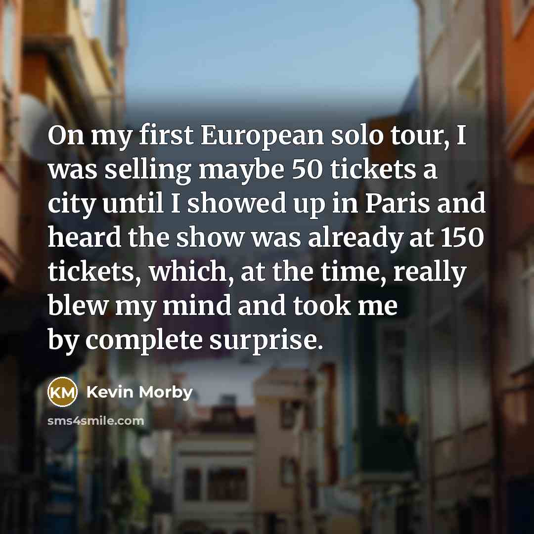 “On my first European solo tour, I was selling maybe…” quote by Kevin Morby