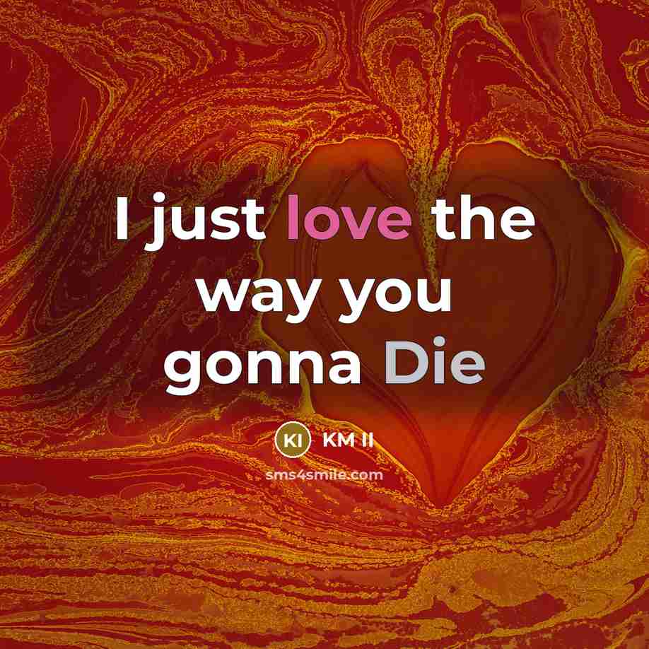 “I just love the way you gonna Die” quote by KM II