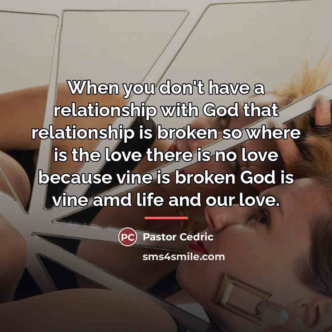 “When you don't have a relationship with God that relationship…” quote by Pastor Cedric