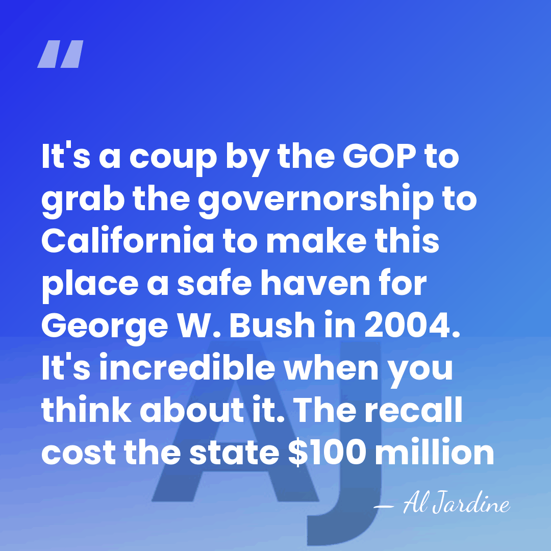 It's a coup by the GOP to grab the governorship to California&hellip; - Al Jardine