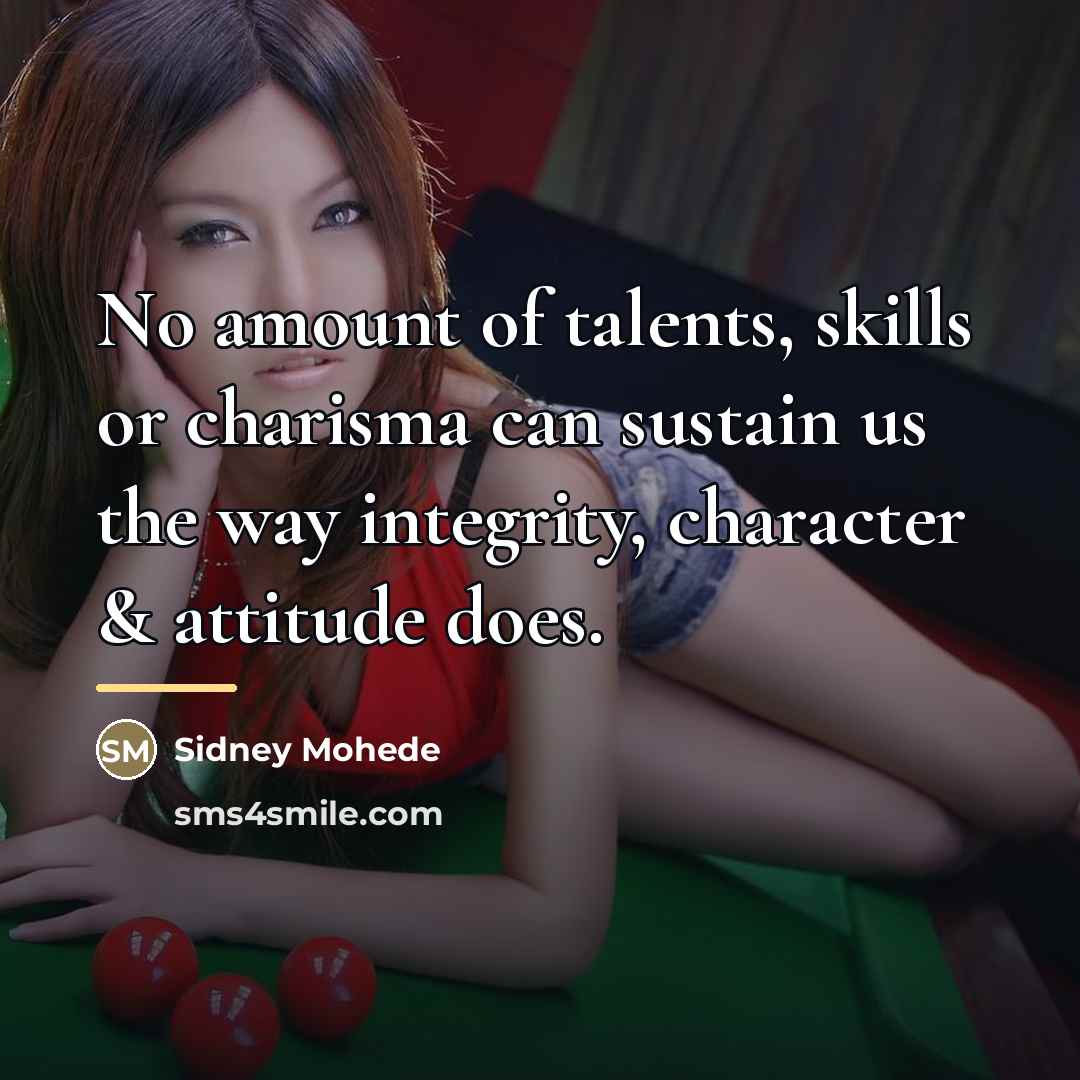 “No amount of talents, skills or charisma can sustain us…” quote by Sidney Mohede