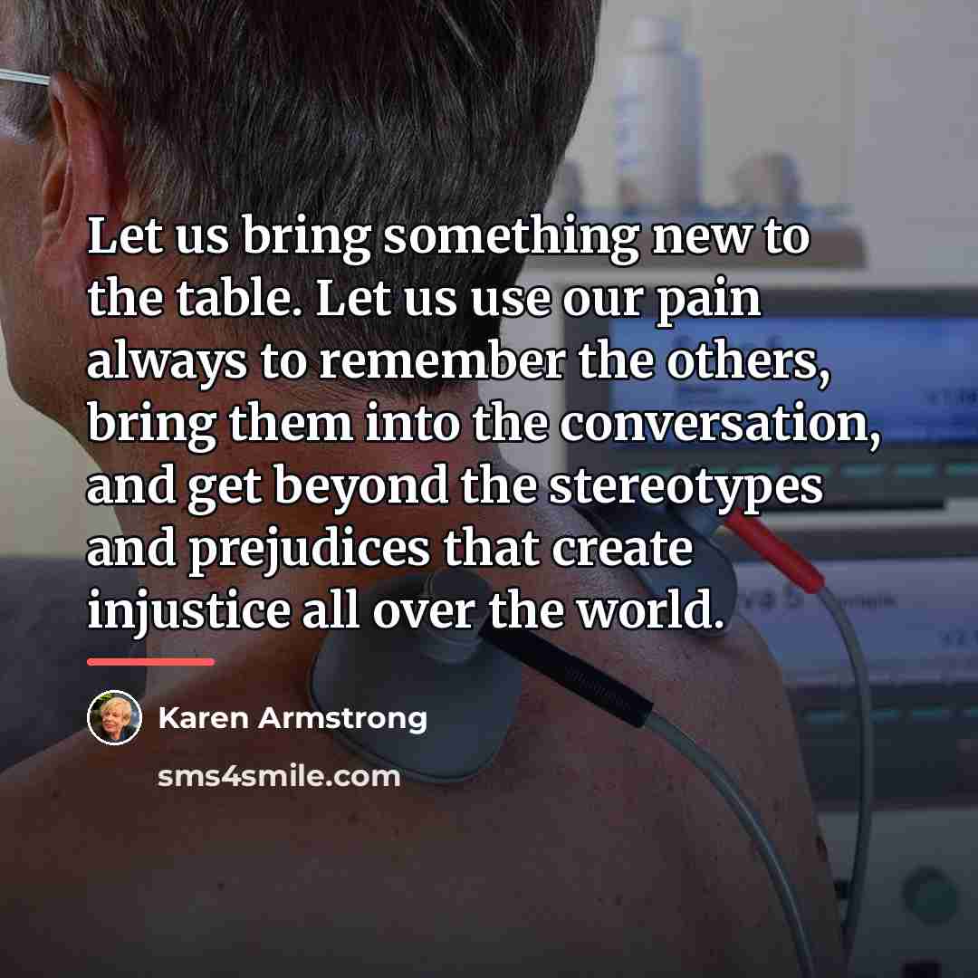“Let us bring something new to the table. Let us…” quote by Karen Armstrong