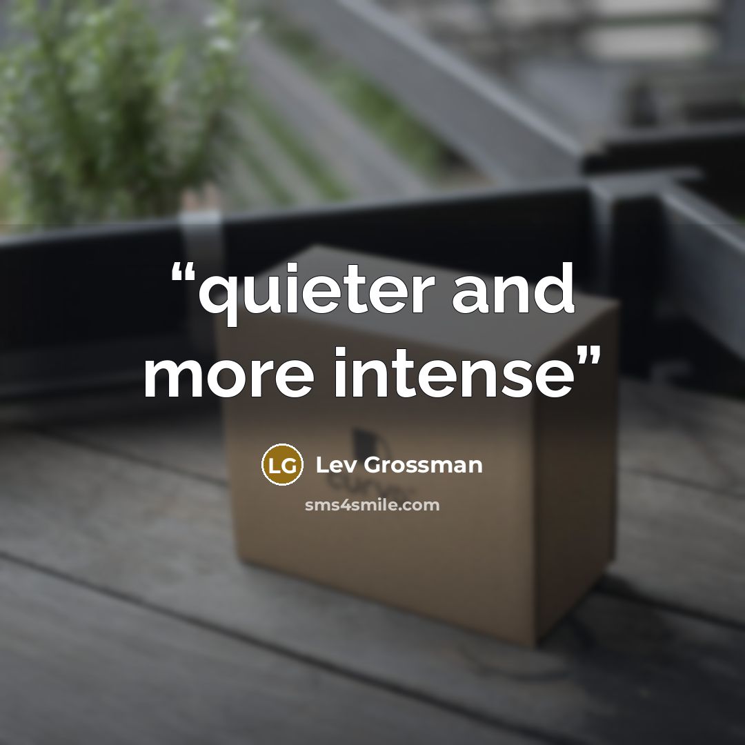 “quieter and more intense” quote by Lev Grossman