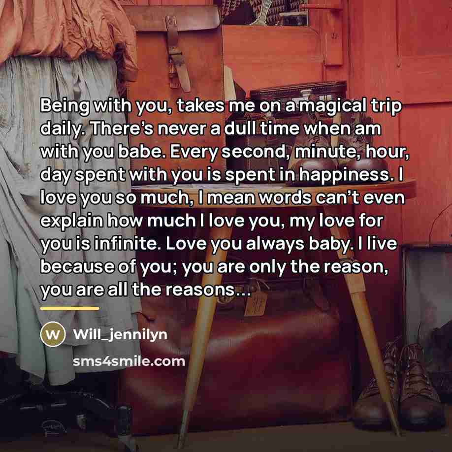 “Being with you, takes me on a magical trip daily.…” quote by Will_jennilyn