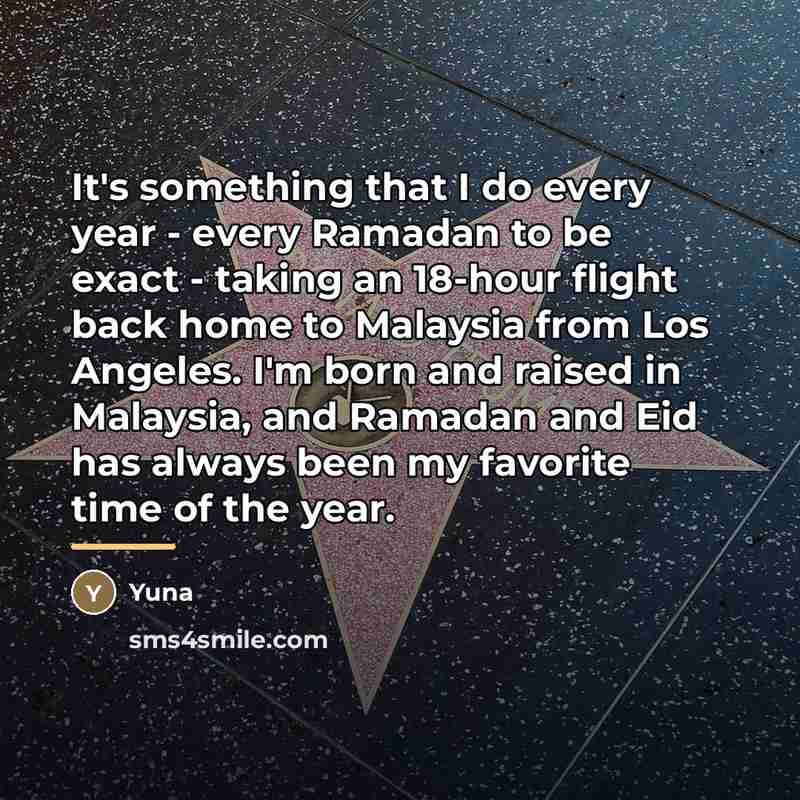 “It's something that I do every year - every Ramadan…” quote by Yuna