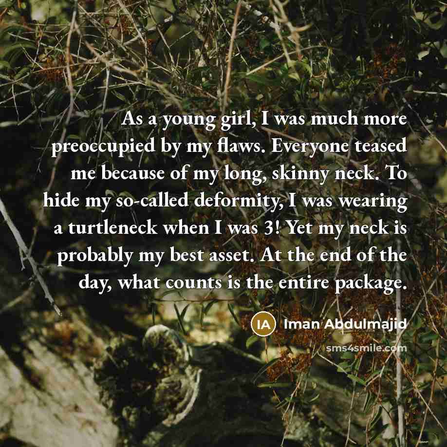 “As a young girl, I was much more preoccupied by…” quote by Iman Abdulmajid