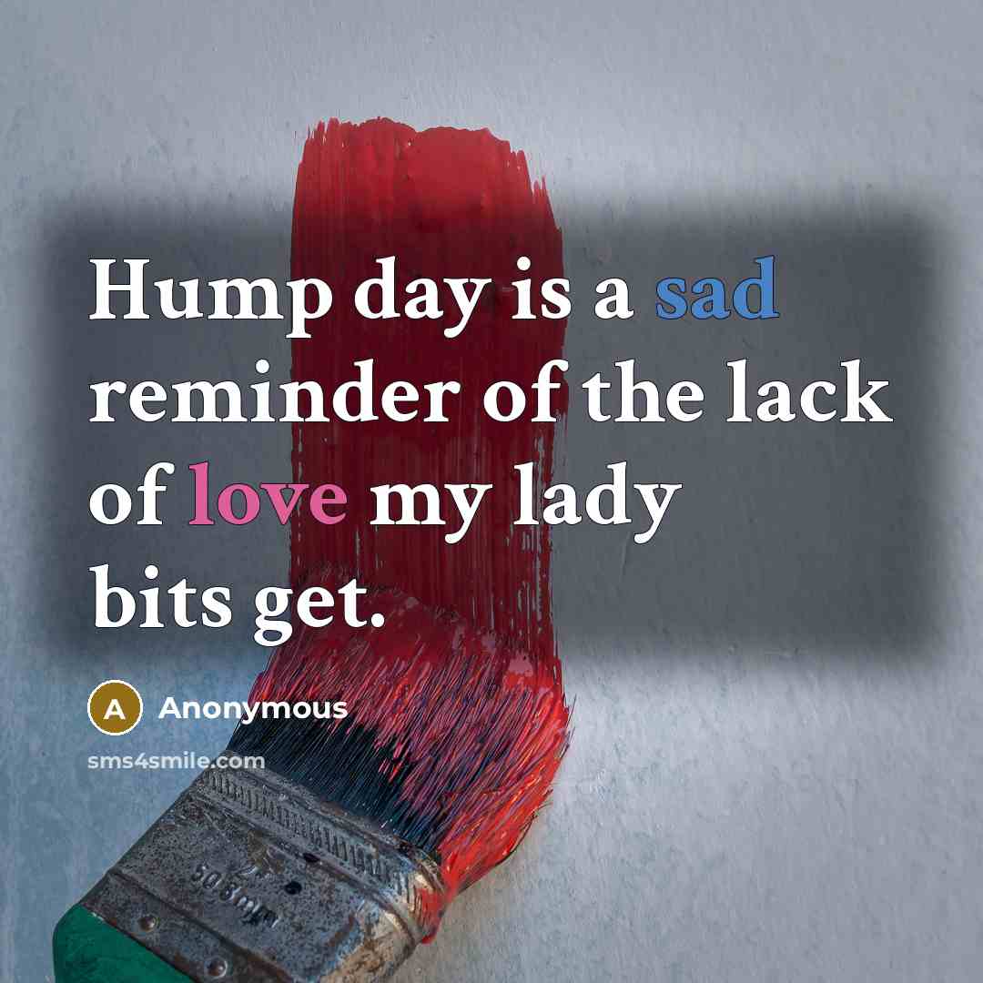 “Hump day is a sad reminder of the lack of…” quote by Anonymous