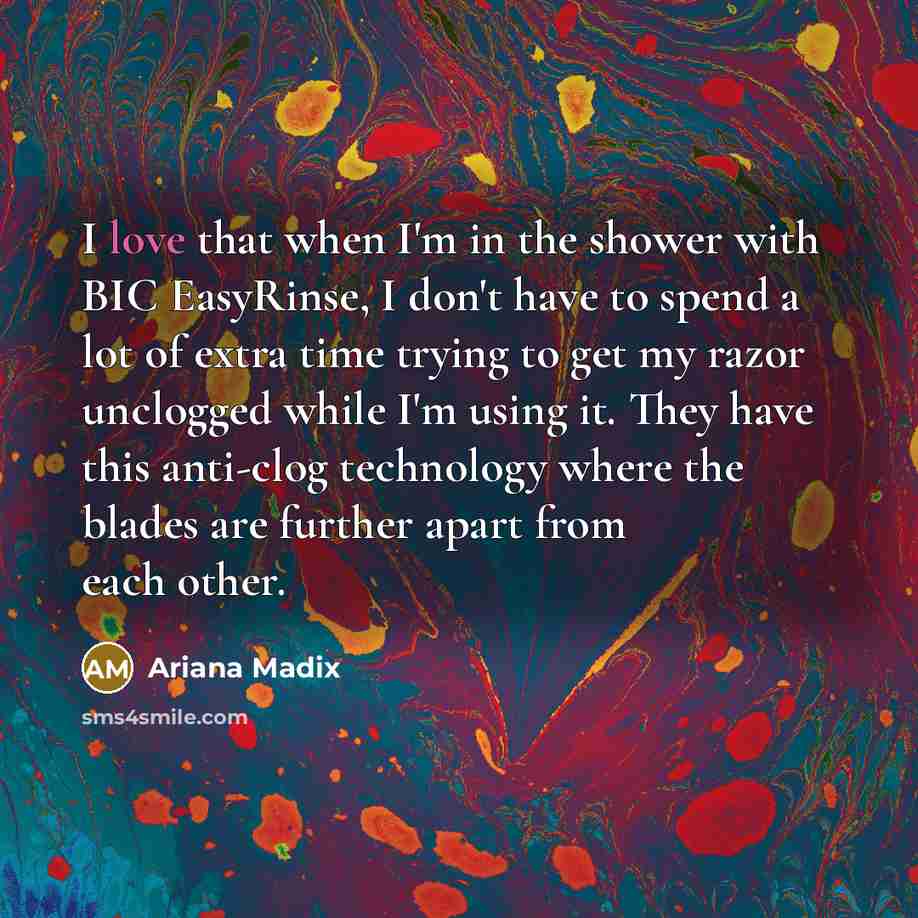 “I love that when I'm in the shower with BIC…” quote by Ariana Madix