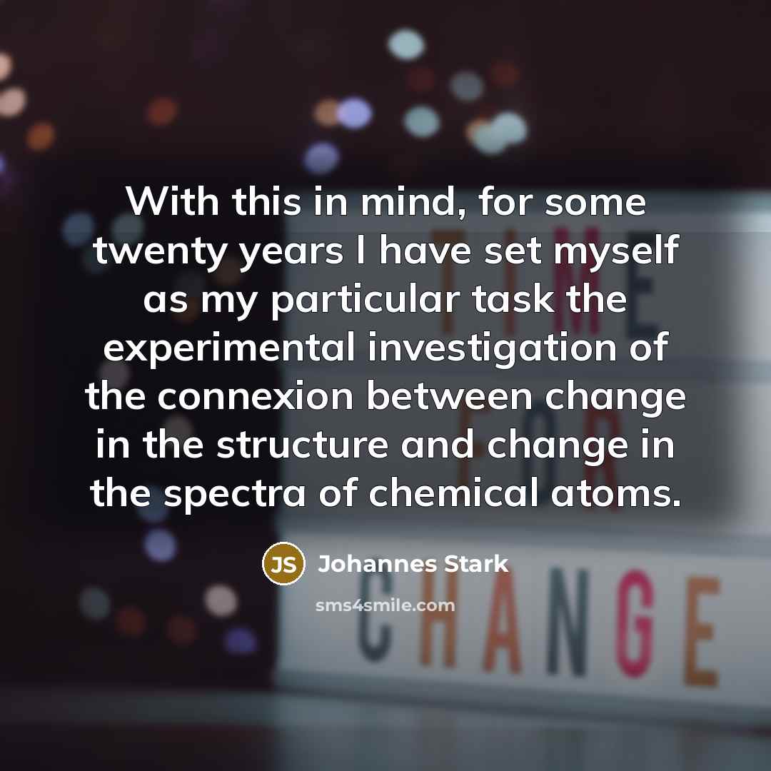 “With this in mind, for some twenty years I have…” quote by Johannes Stark