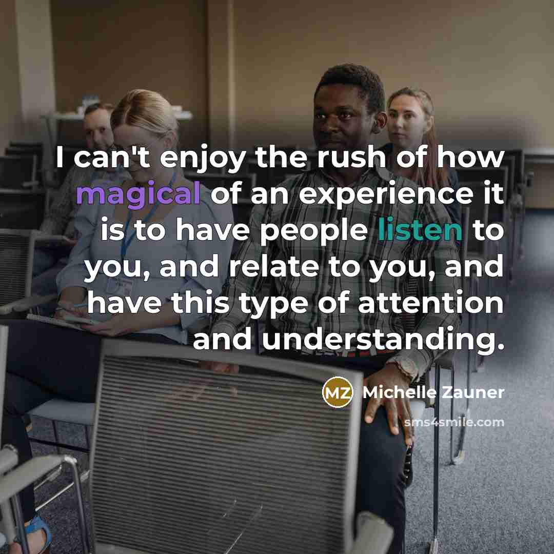 “I can't enjoy the rush of how magical of an…” quote by Michelle Zauner