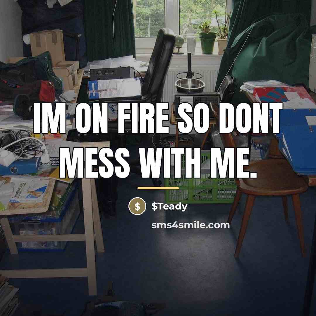 “Im on fire so dont mess with me.…” quote by $Teady