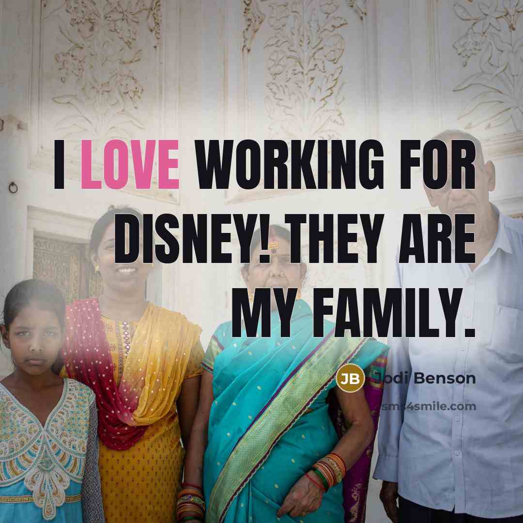 “I love working for Disney! They are my family.…” quote by Jodi Benson