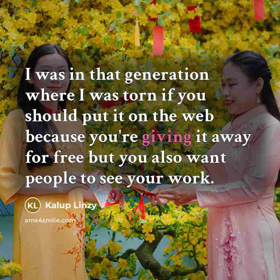 “I was in that generation where I was torn if…” quote by Kalup Linzy