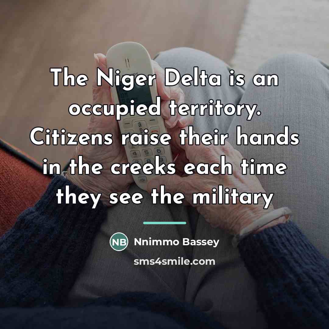 “The Niger Delta is an occupied territory. Citizens raise their…” quote by Nnimmo Bassey