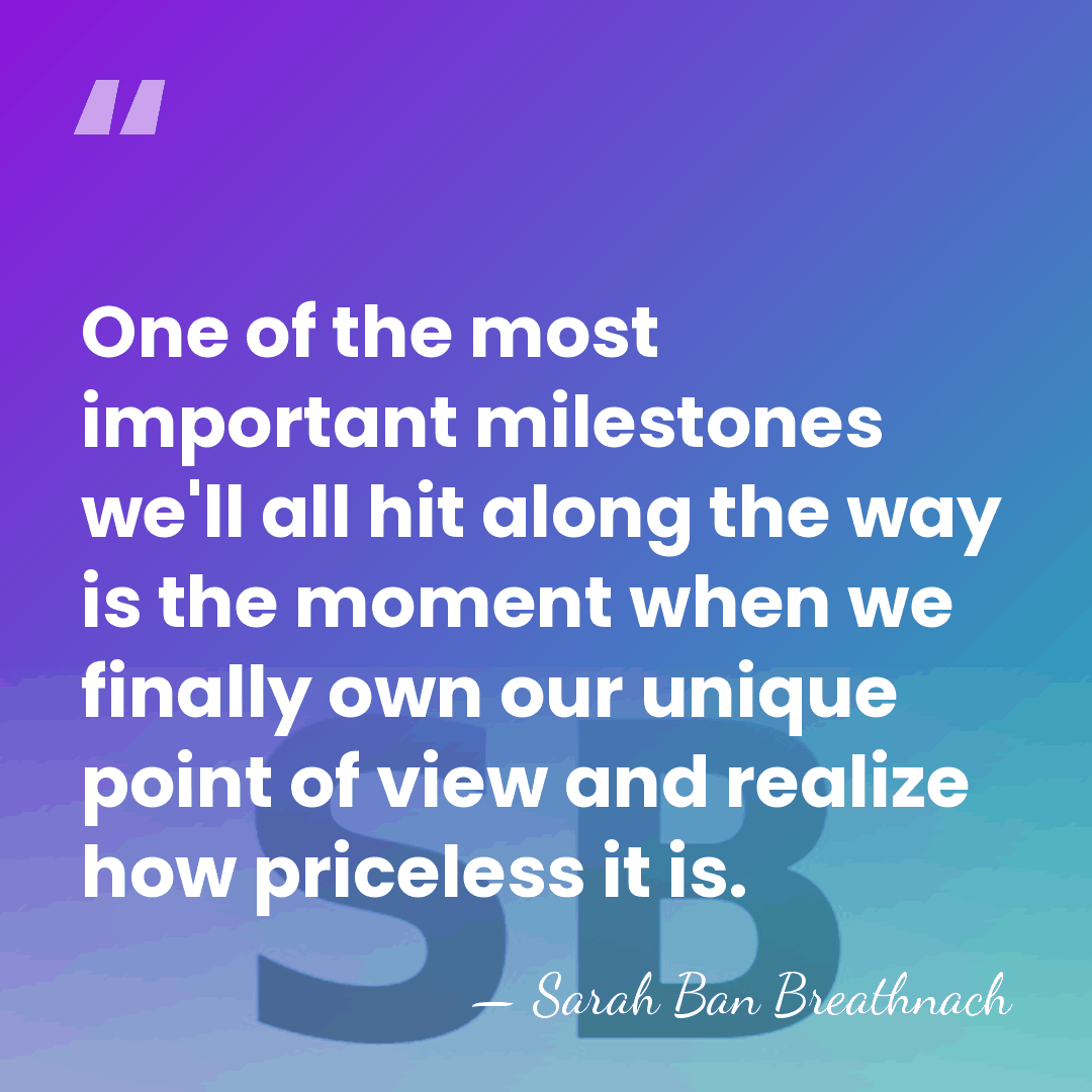 One of the most important milestones we'll all hit along the way&hellip; - Sarah Ban Breathnach