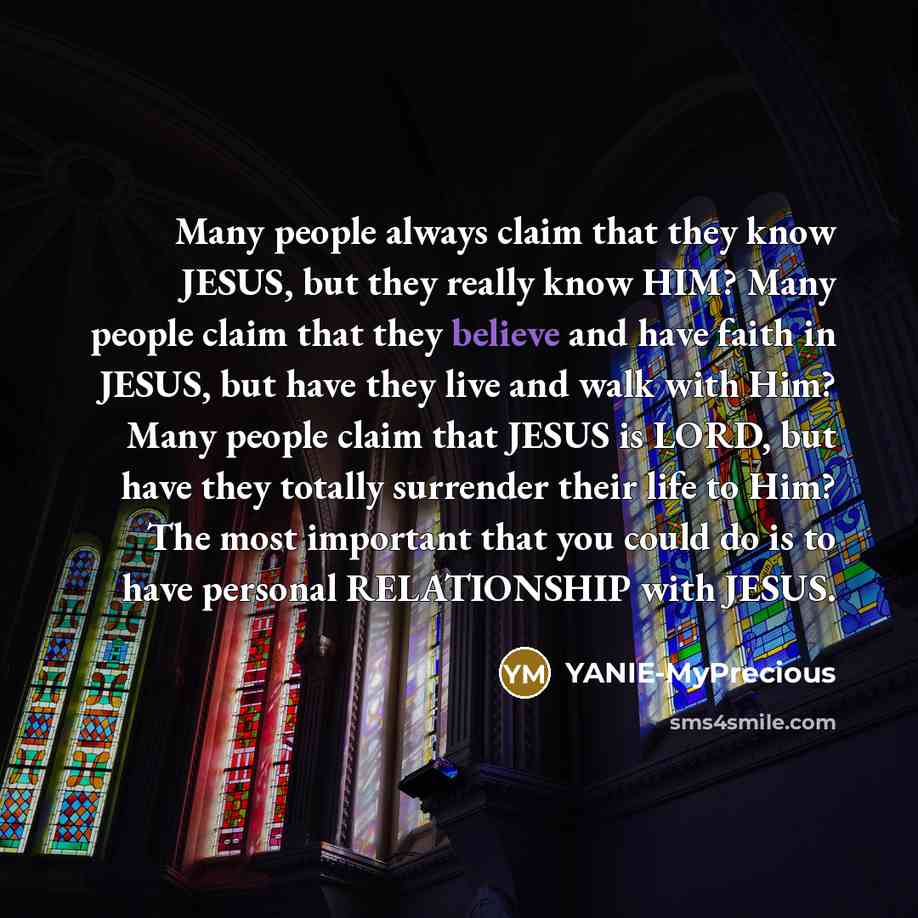 “Many people always claim that they know JESUS, but they…” quote by YANIE-MyPrecious