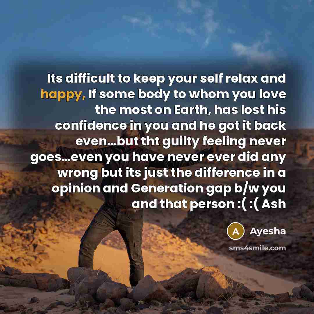 “Its difficult to keep your self relax and happy, If…” quote by Ayesha