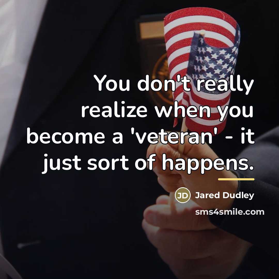 “You don't really realize when you become a 'veteran' -…” quote by Jared Dudley