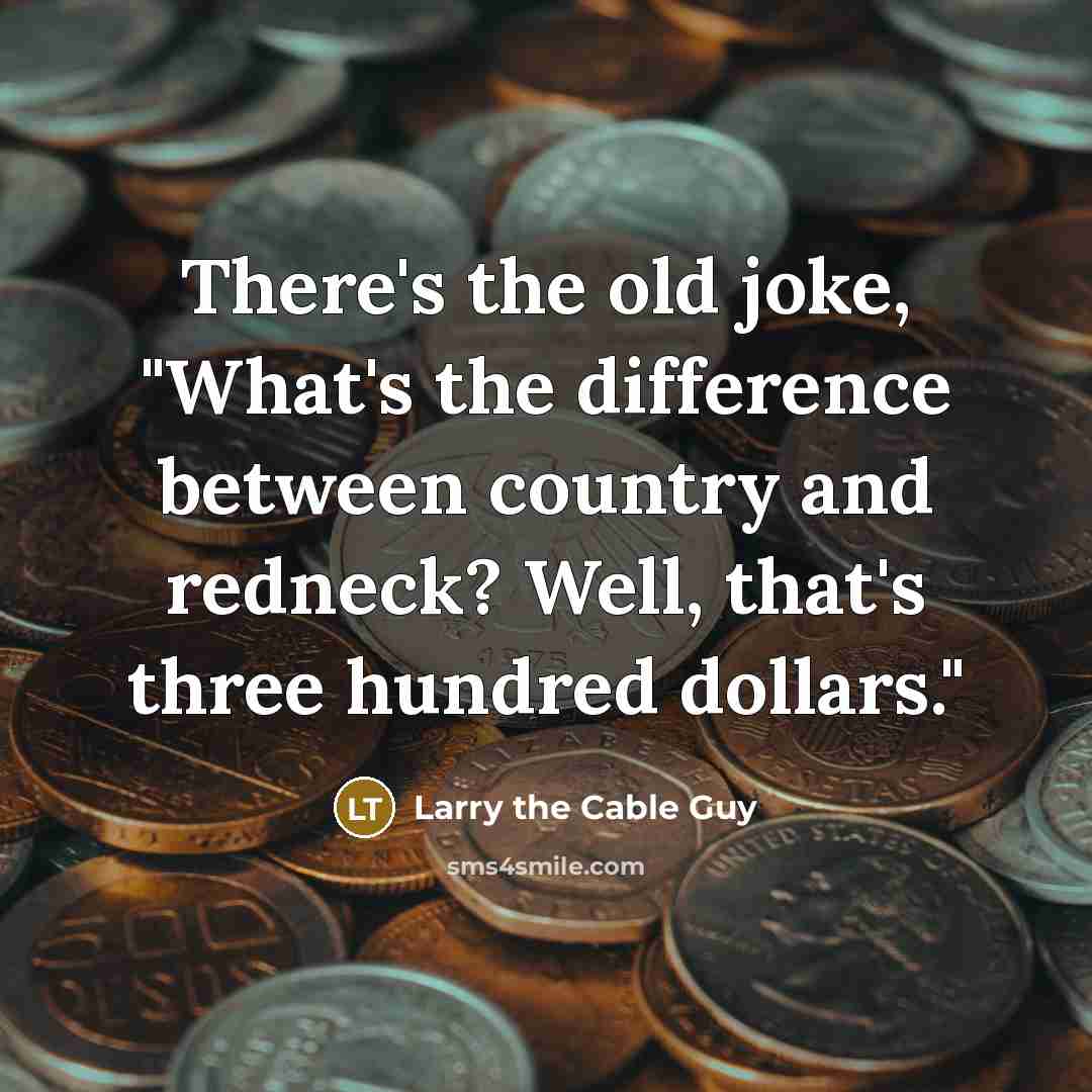 “There's the old joke, "What's the difference between country and…” quote by Larry the Cable Guy