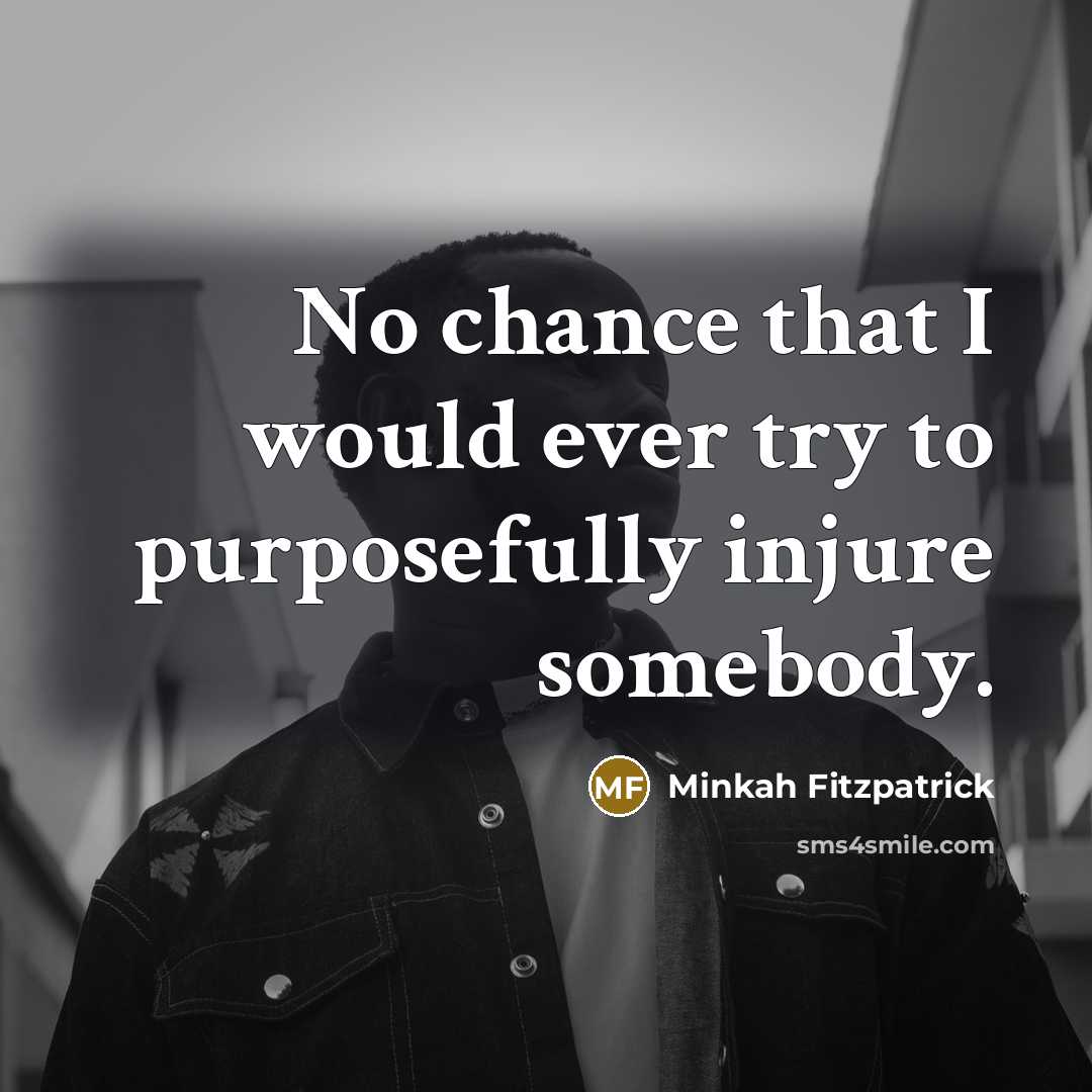 “No chance that I would ever try to purposefully injure…” quote by Minkah Fitzpatrick