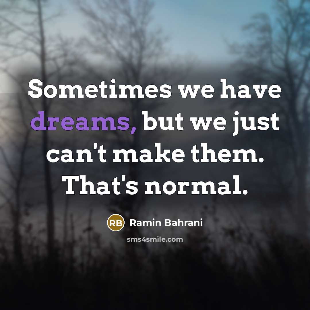 “Sometimes we have dreams, but we just can't make them.…” quote by Ramin Bahrani