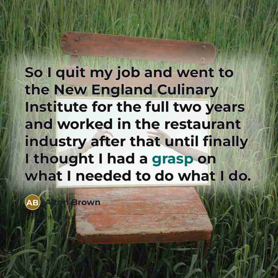 “So I quit my job and went to the New…” quote by Alton Brown