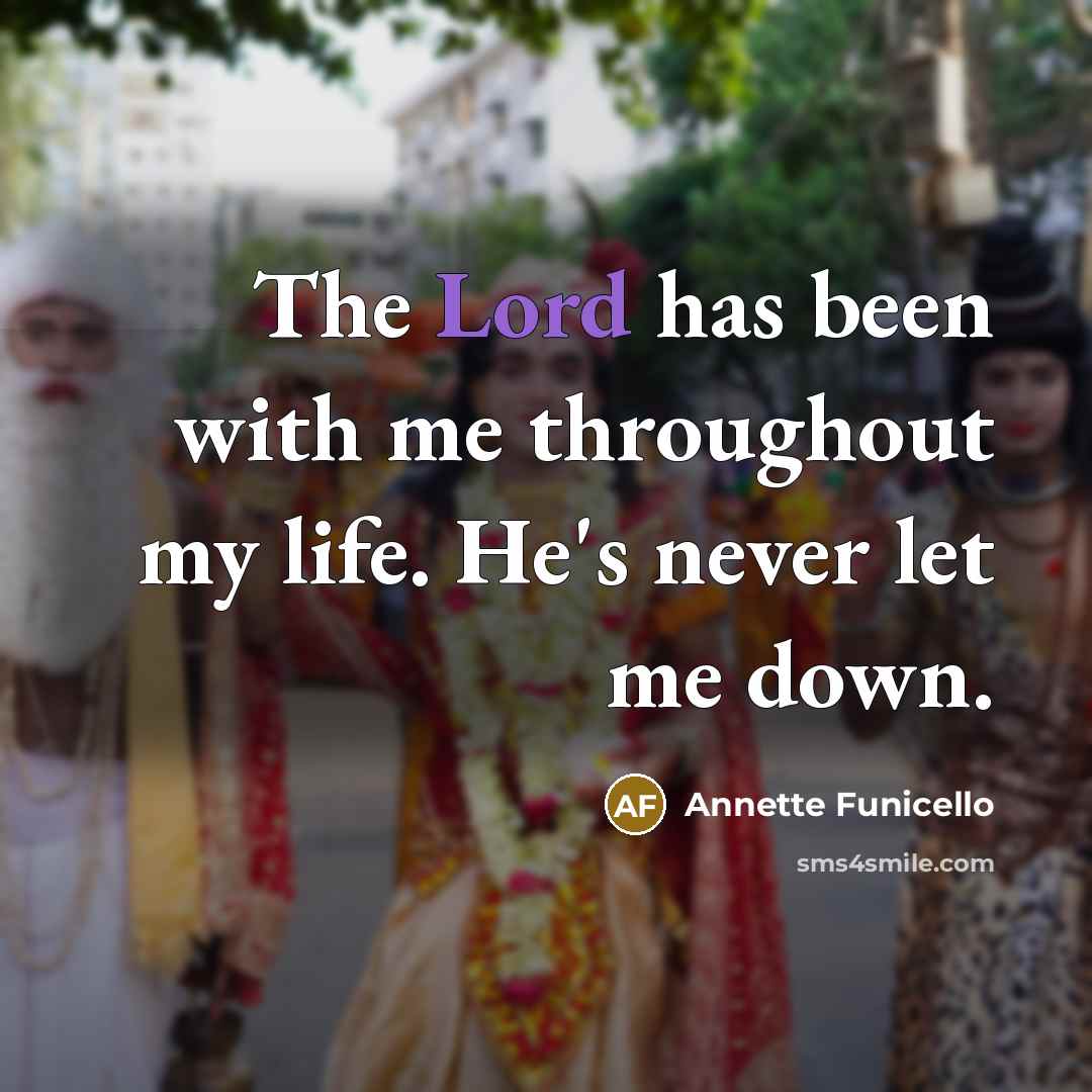 “The Lord has been with me throughout my life. He's…” quote by Annette Funicello