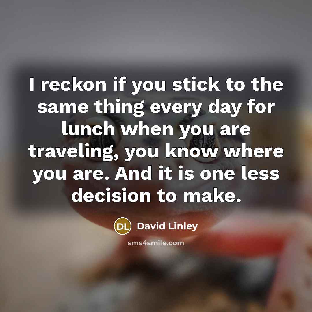 “I reckon if you stick to the same thing every…” quote by David Linley
