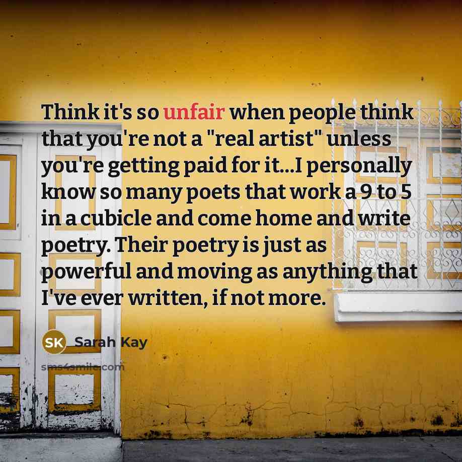 “Think it's so unfair when people think that you're not…” quote by Sarah Kay