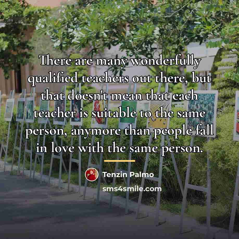 “There are many wonderfully qualified teachers out there, but that…” quote by Tenzin Palmo