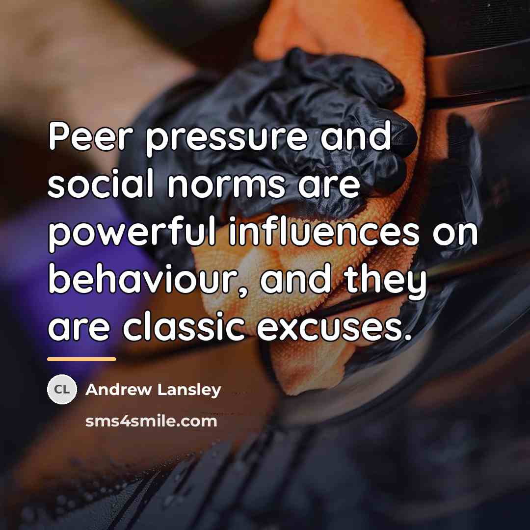 “Peer pressure and social norms are powerful influences on behaviour,…” quote by Andrew Lansley